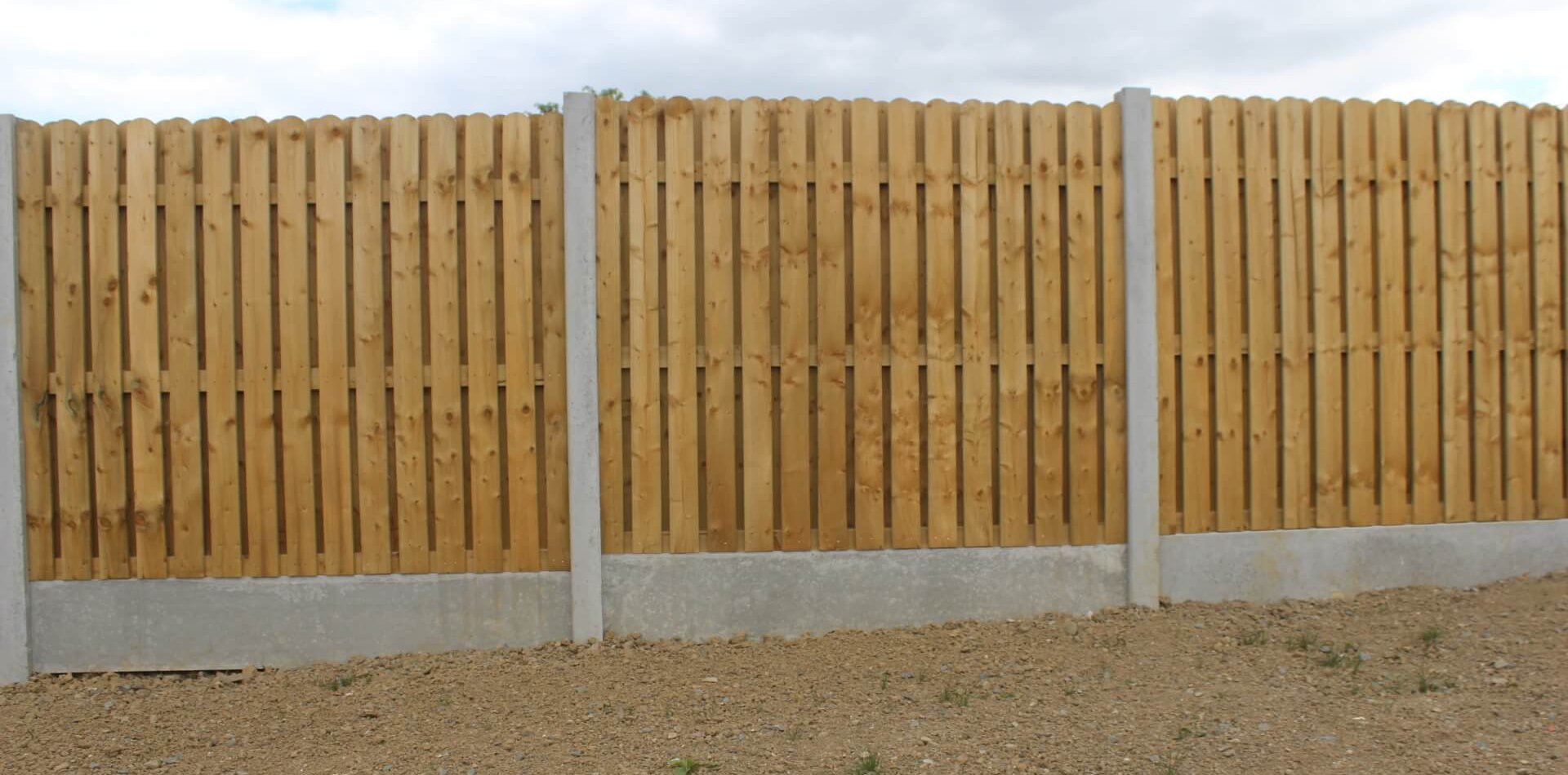 Concrete Post and Hit and Miss Timber Panel Fence, Dunleer Housing Development