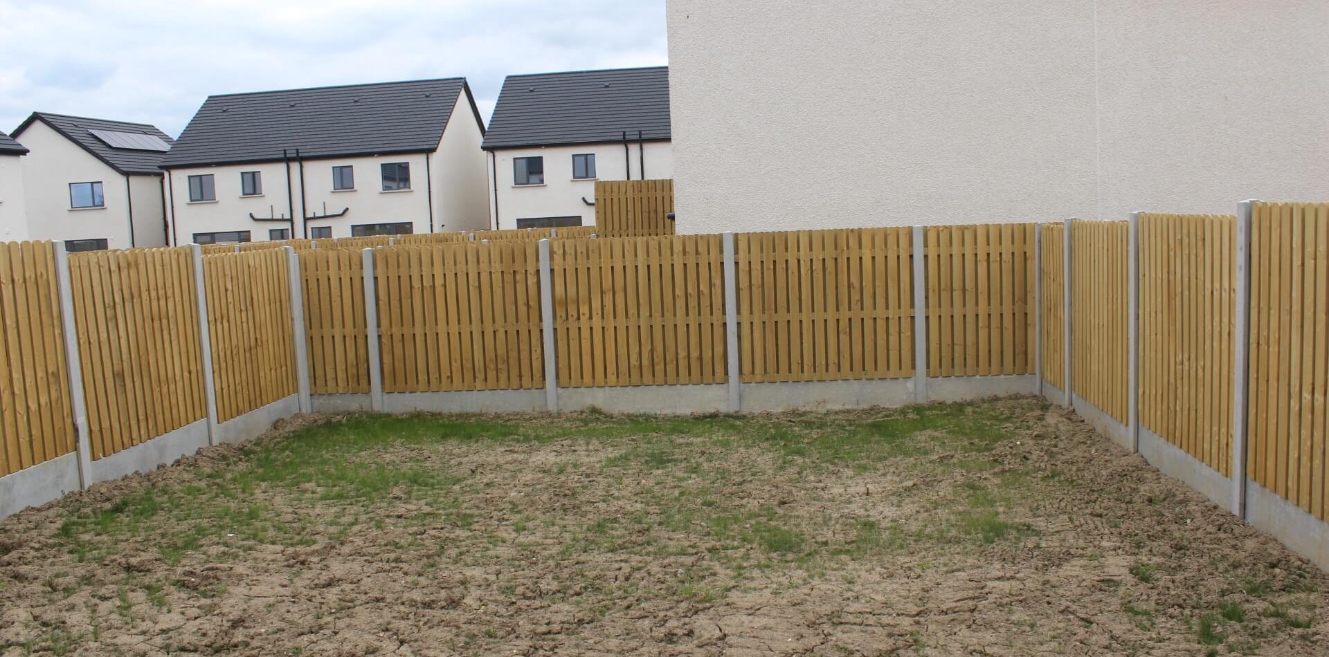 Concrete Post and Hit and Miss Timber Panel Fence, Dunleer Housing Development