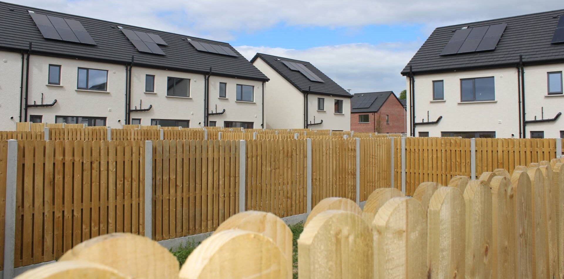 Concrete Post and Hit and Miss Timber Panel Fence, Dunleer Housing Development