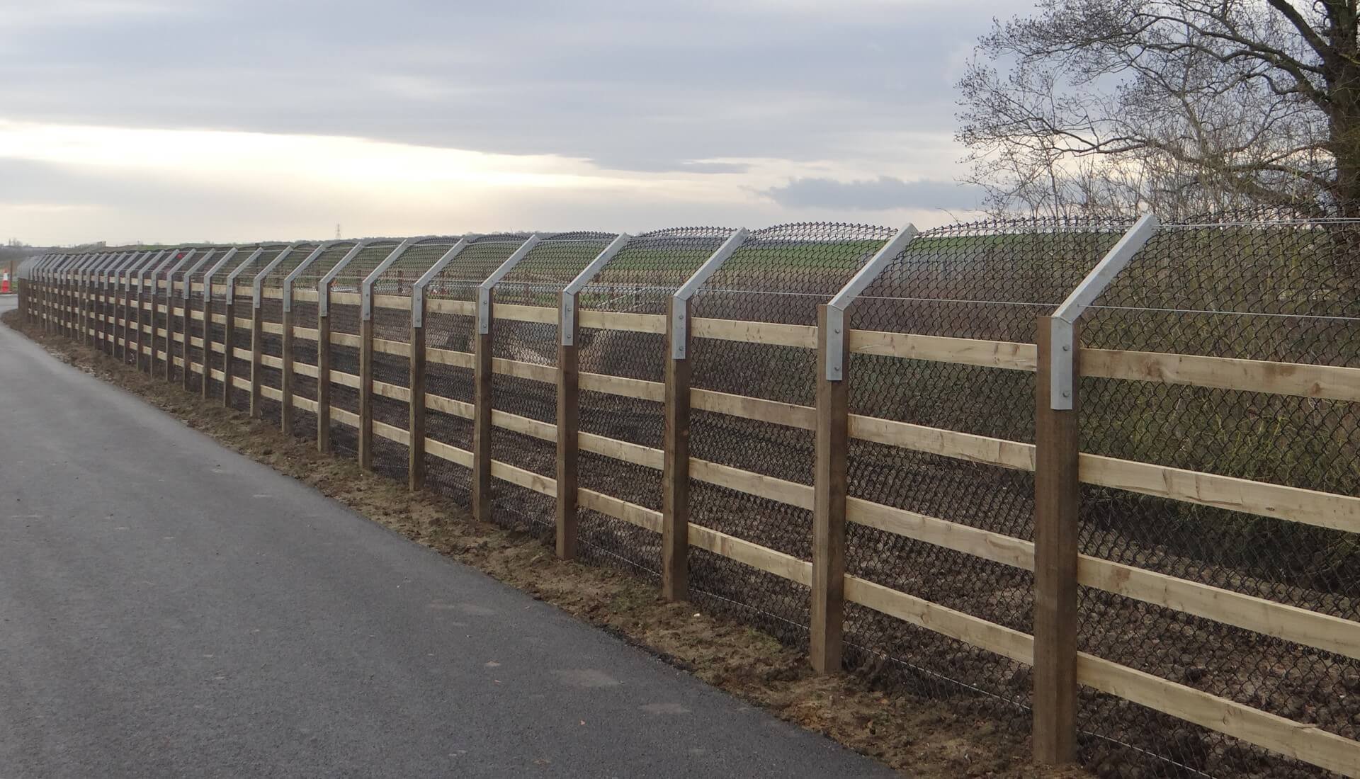 A14 Cambridge to Huntingdon Fence Otter Proof