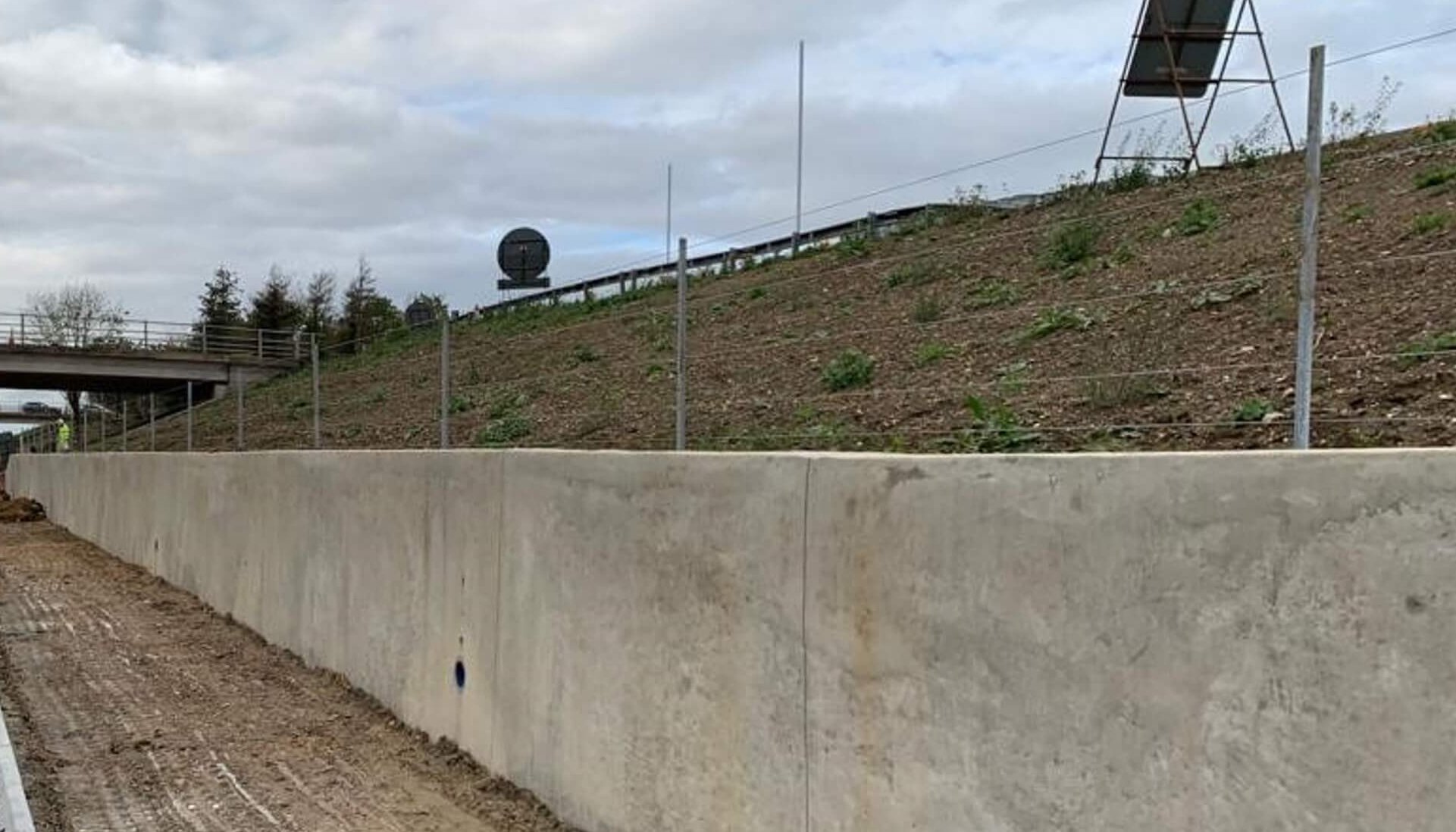 A14 Cambridge to Huntingdon Fence Steel Post and Wire