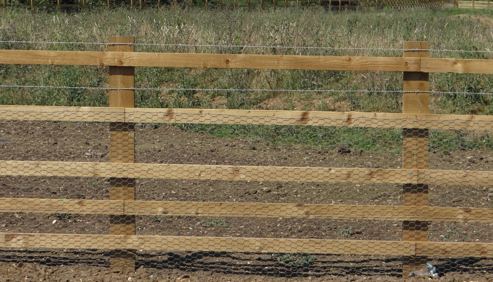 A14 Cambridge to Huntingdon Fence Timber Post and Rail